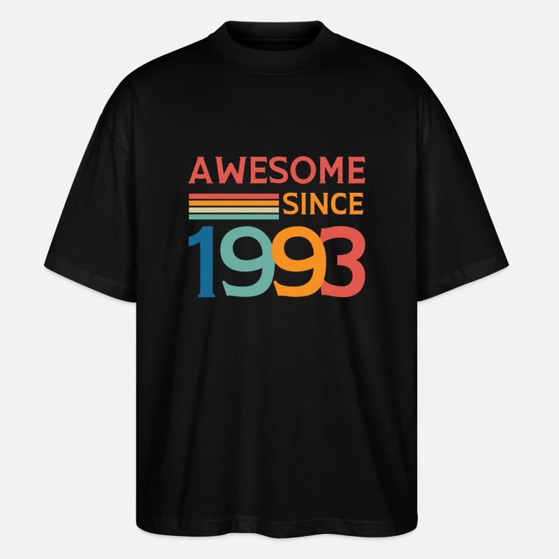 Großartig seit 1993 - Stanley/Stella Oversized Unisex Bio T-Shirt Blaster 2.0 - Schwarz