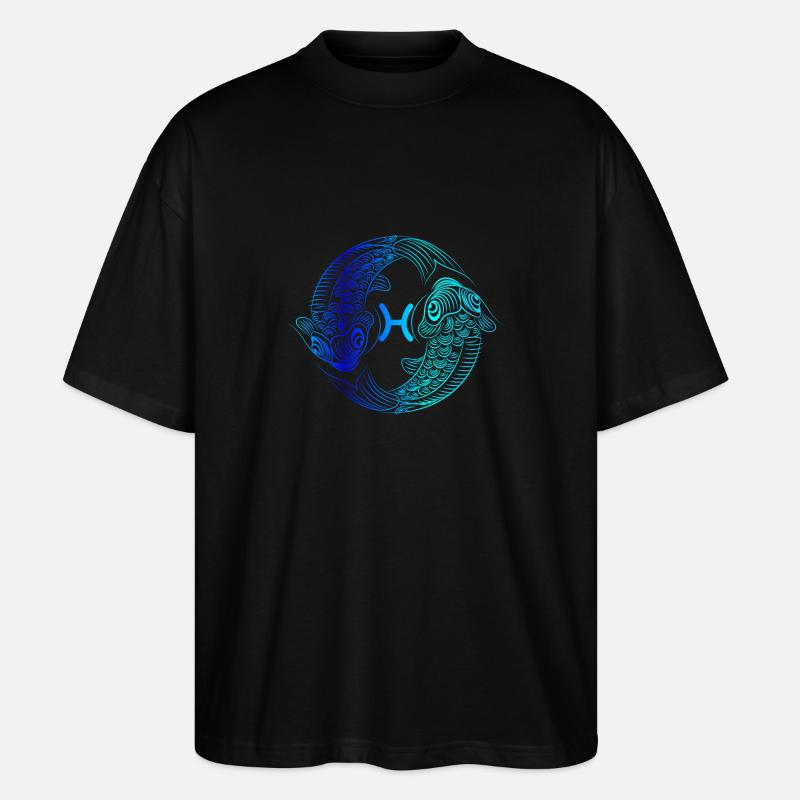 fische Zeichenfläche 1 - Stanley/Stella Oversized Unisex Bio T-Shirt Blaster 2.0 - Schwarz
