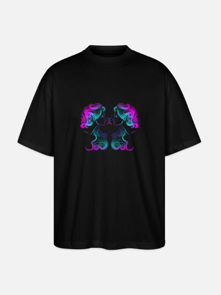 Tvillingerne tegnebræt 1 - Stanley/Stella Oversize Unisex Øko T-shirt Blaster 2.0 - sort