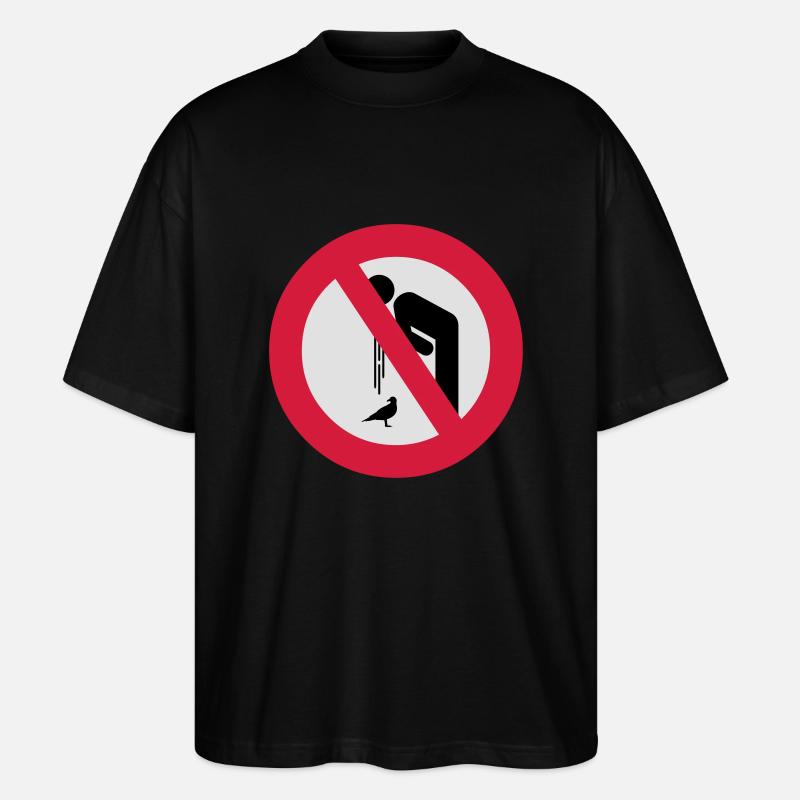 Don't Barf on Birds () - Stanley/Stella Oversized Unisex Bio T-Shirt Blaster 2.0 - Schwarz