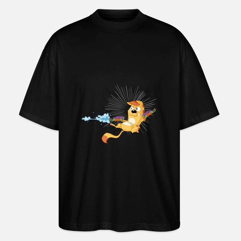 Team Cats Shootout - Stanley/Stella Oversized Unisex Bio T-Shirt Blaster 2.0 - Schwarz