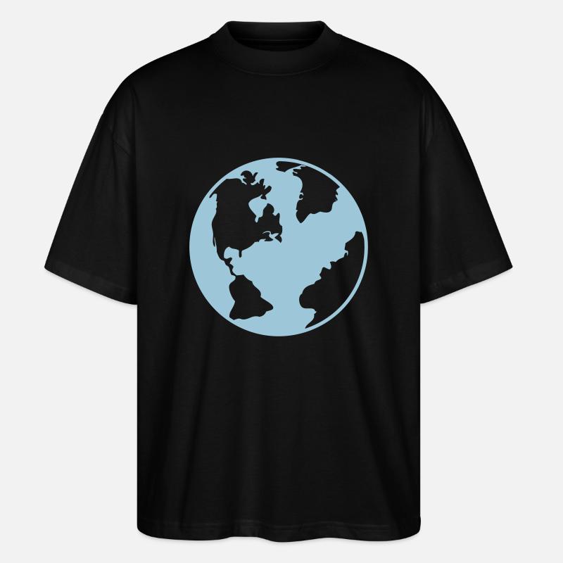 blauer planet - Stanley/Stella Oversized Unisex Bio T-Shirt Blaster 2.0 - Schwarz
