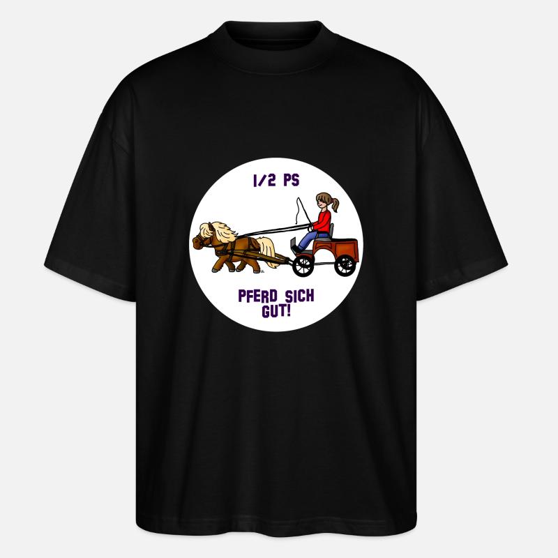 Pferd sich gut - Stanley/Stella Oversized Unisex Bio T-Shirt Blaster 2.0 - Schwarz
