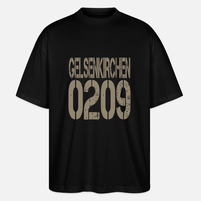 GELSENKIRCHEN - Stanley/Stella Oversized Unisex Bio T-Shirt Blaster 2.0 - Schwarz