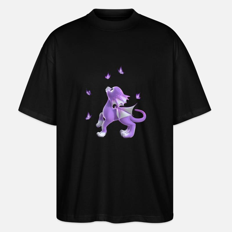 Kleiner Drache - Stanley/Stella Oversized Unisex Bio T-Shirt Blaster 2.0 - Schwarz