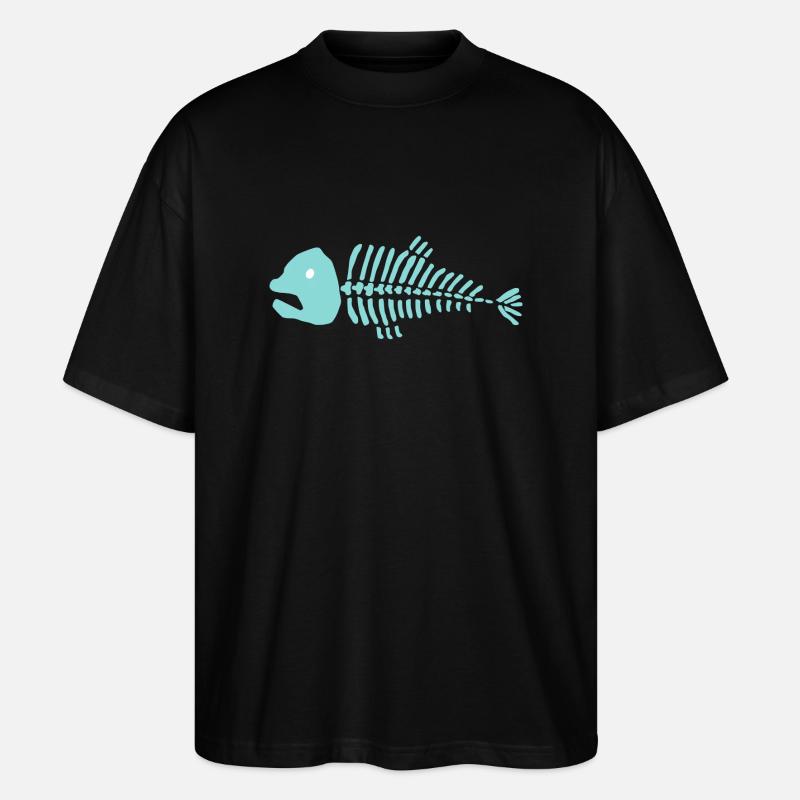 Grätenfisch - Stanley/Stella Oversized Unisex Bio T-Shirt Blaster 2.0 - Schwarz