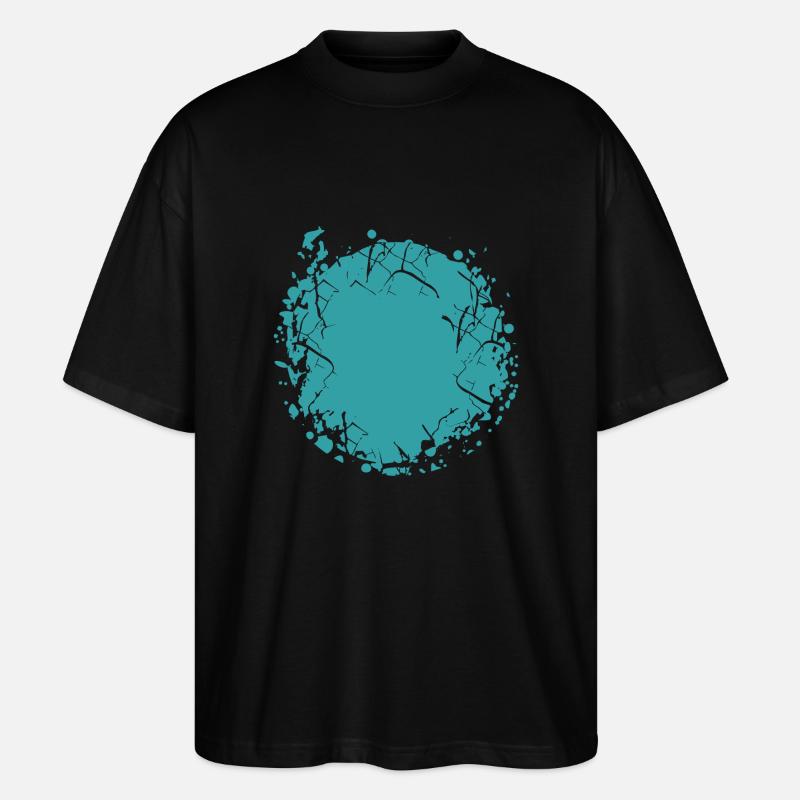 Vector background eu - Stanley/Stella Oversized Unisex Organic T-shirt Blaster 2.0 - black