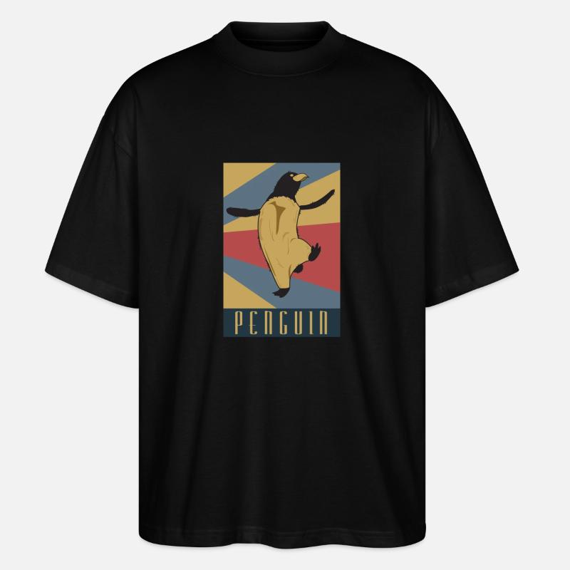 Pinguin - Stanley/Stella Oversized Unisex Bio T-Shirt Blaster 2.0 - Schwarz