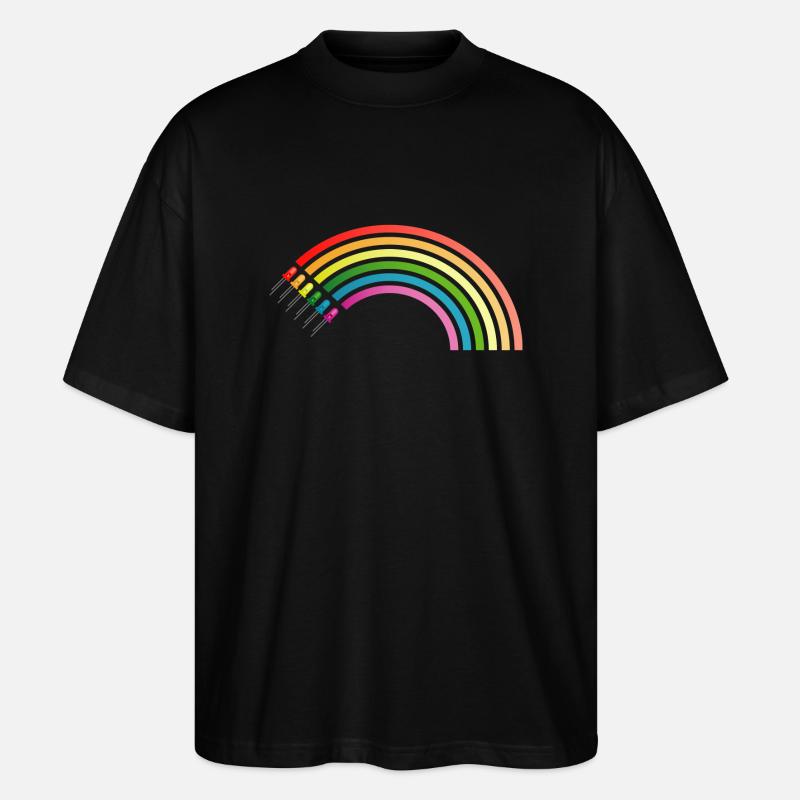 rainbow - Stanley/Stella Oversized Unisex Organic T-shirt Blaster 2.0 - black