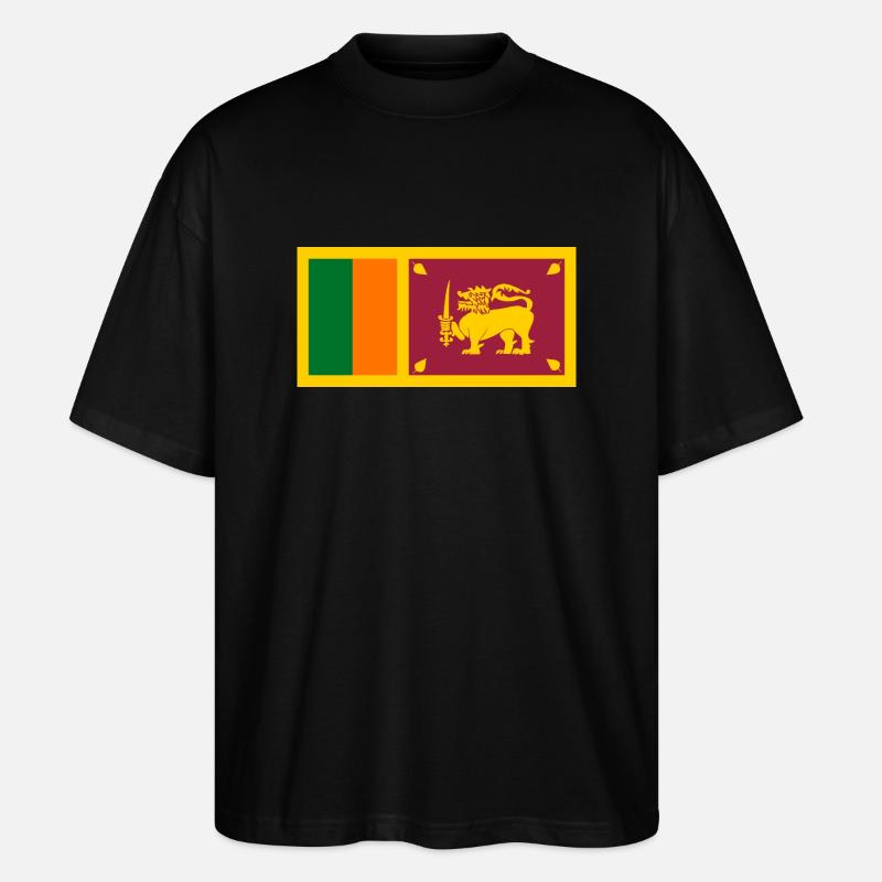 Drapeau du Sri Lanka - T-shirt bio Blaster 2.0 coupe oversize Stanley/Stella Unisexe - noir