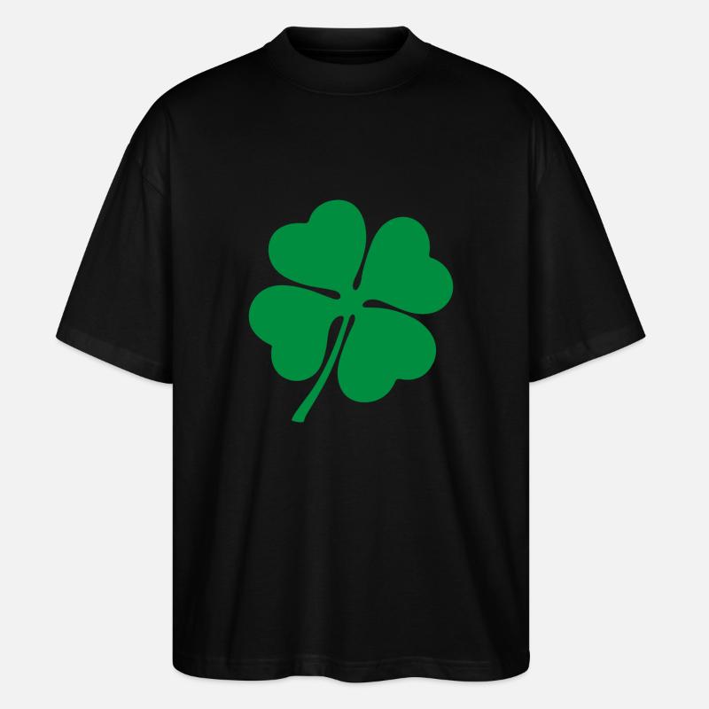 Irish clover de - Stanley/Stella Oversized Unisex Bio T-Shirt Blaster 2.0 - Schwarz