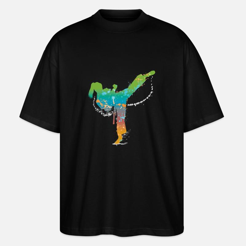 martial arts de - Stanley/Stella Oversized Unisex Bio T-Shirt Blaster 2.0 - Schwarz