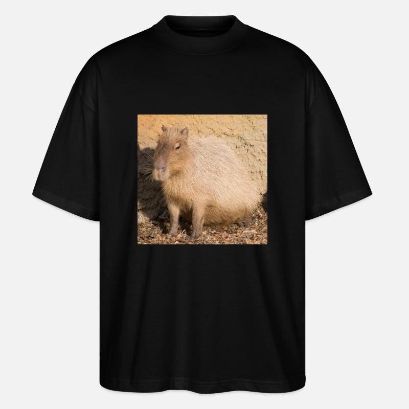 Capybara capybara (Hydrochoerus hydrochaeris) - Stanley/Stella Oversized Unisex Organic T-shirt Blaster 2.0 - black
