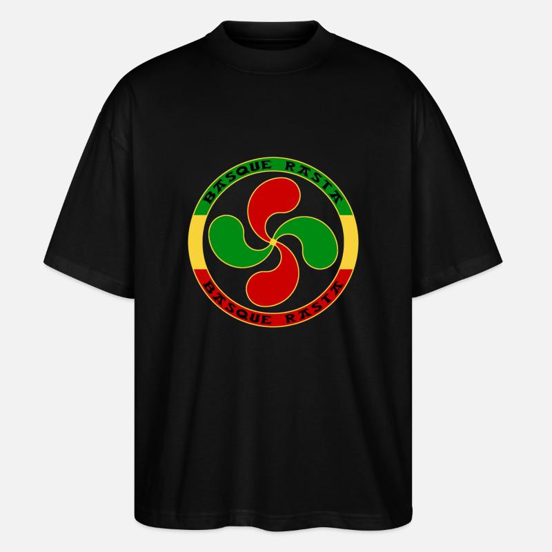 rasta Baskenquer - Stanley/Stella Oversized Unisex Bio T-Shirt Blaster 2.0 - Schwarz