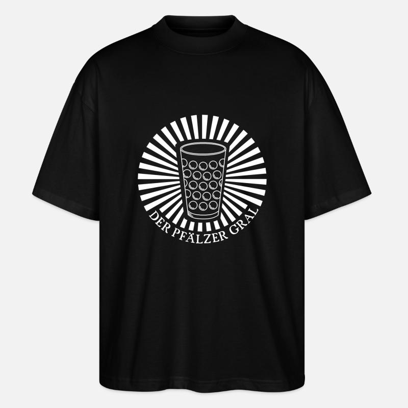 der pfälzer gral - Stanley/Stella Oversized Unisex Bio T-Shirt Blaster 2.0 - Schwarz