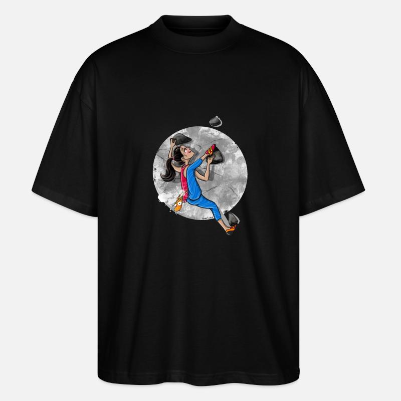 Flexibility - Kletter T-Shirt - Stanley/Stella Oversized Unisex Bio T-Shirt Blaster 2.0 - Schwarz