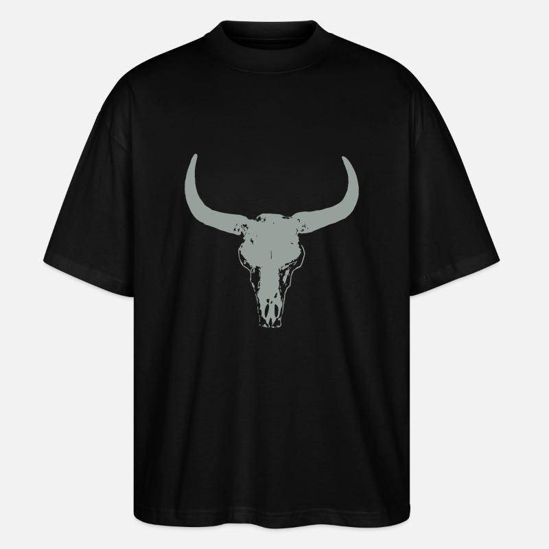 Buffalo Skull - Stanley/Stella Oversized Unisex Bio T-Shirt Blaster 2.0 - Schwarz