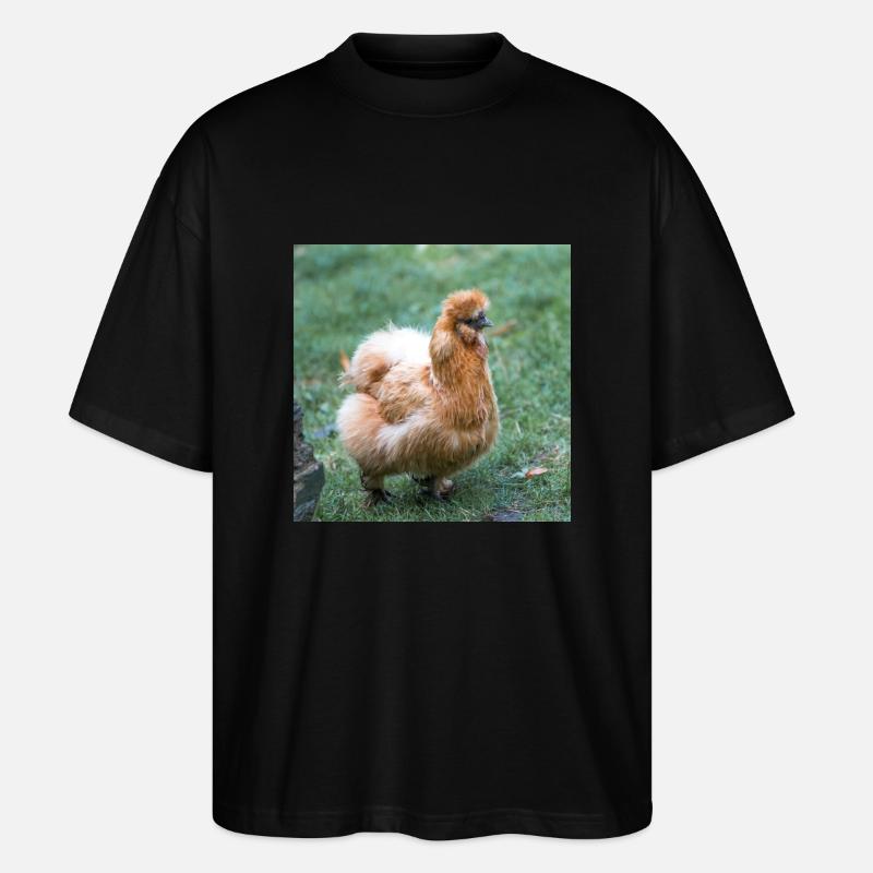 Dwarf-silky chicken (Dwarf silk chicken) - Stanley/Stella Oversized Unisex Organic T-shirt Blaster 2.0 - black