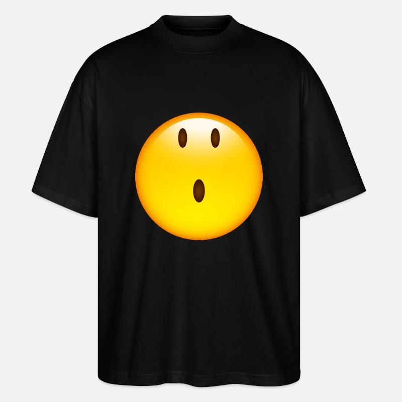 Smiley Glossy Speechless - Stanley/Stella Oversized Unisex Bio T-Shirt Blaster 2.0 - Schwarz