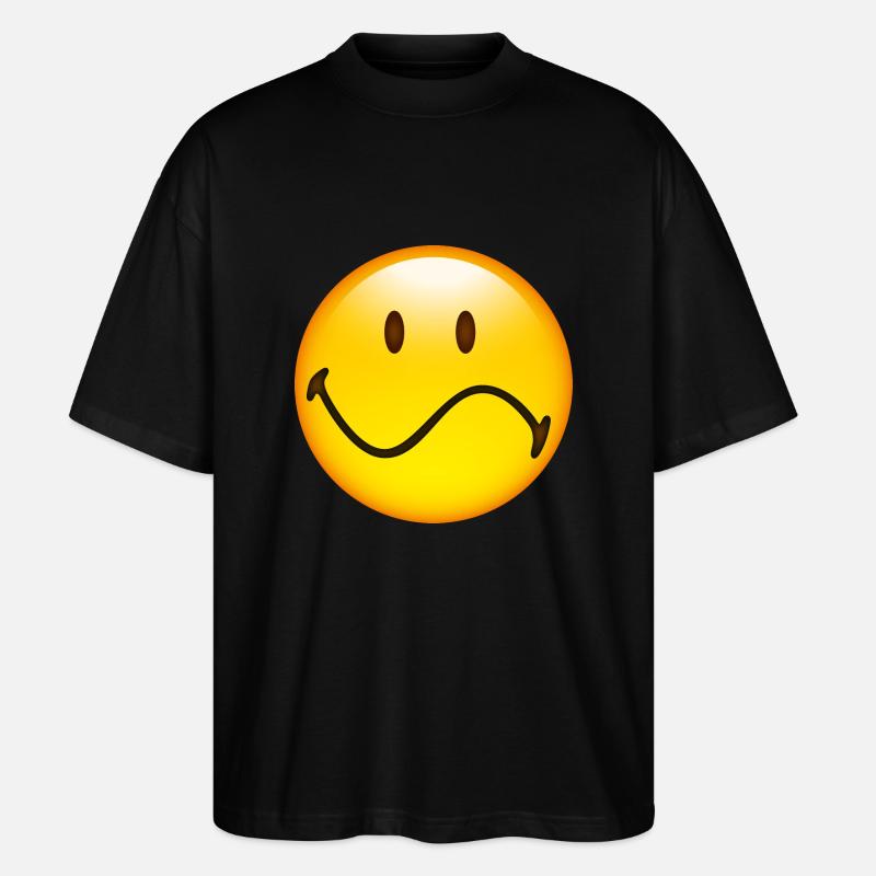 Smiley Smile - Stanley/Stella Oversized Unisex Bio T-Shirt Blaster 2.0 - Schwarz