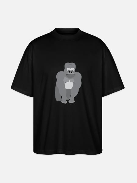 Great ape ridgeback Gorilla - Stanley/Stella Oversized Unisex Organic T-shirt Blaster 2.0 - black