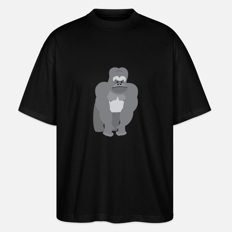 Großaffe Ridgeback Gorilla - Stanley/Stella Oversized Unisex Bio T-Shirt Blaster 2.0 - Schwarz
