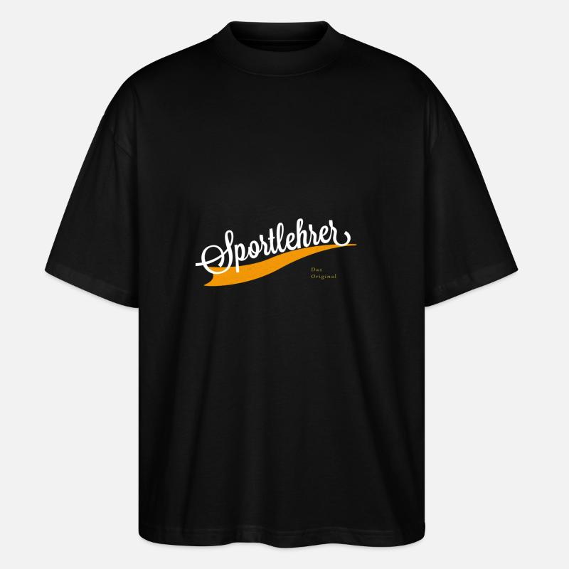 Sportlehrer Schriftzug - Stanley/Stella Oversized Unisex Bio T-Shirt Blaster 2.0 - Schwarz