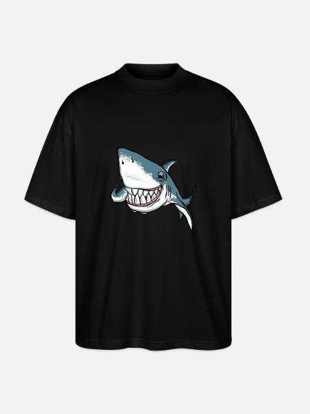 Tauch Dive Shark Hai - Stanley/Stella Oversized Unisex Organic T-shirt Blaster 2.0 - black