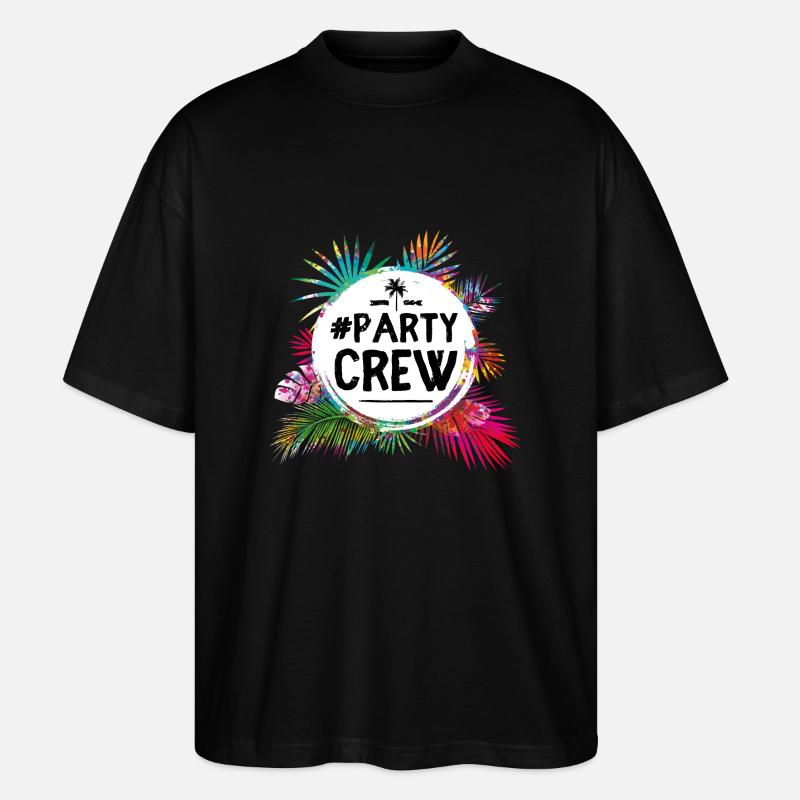 party crew bunt - Stanley/Stella Oversized Unisex Bio T-Shirt Blaster 2.0 - Schwarz