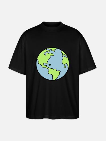 erde_002 - Stanley/Stella Oversized Unisex Organic T-shirt Blaster 2.0 - black