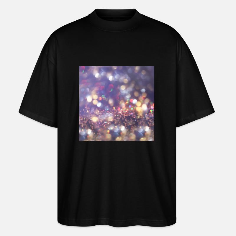 Glitter light bokeh - Stanley/Stella Oversized Unisex Organic T-shirt Blaster 2.0 - black