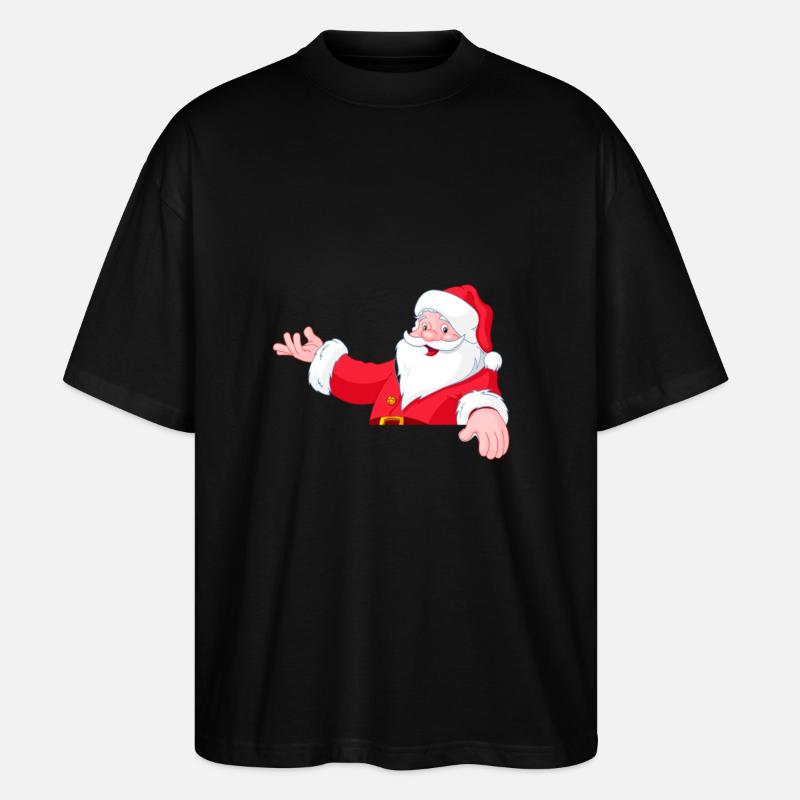Weihnachtsmann - Stanley/Stella Oversized Unisex Bio T-Shirt Blaster 2.0 - Schwarz