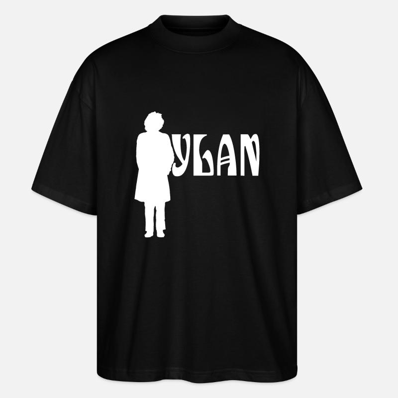 Silhouette White Bob Dylan - Stanley/Stella Oversized Unisex Bio T-Shirt Blaster 2.0 - Schwarz