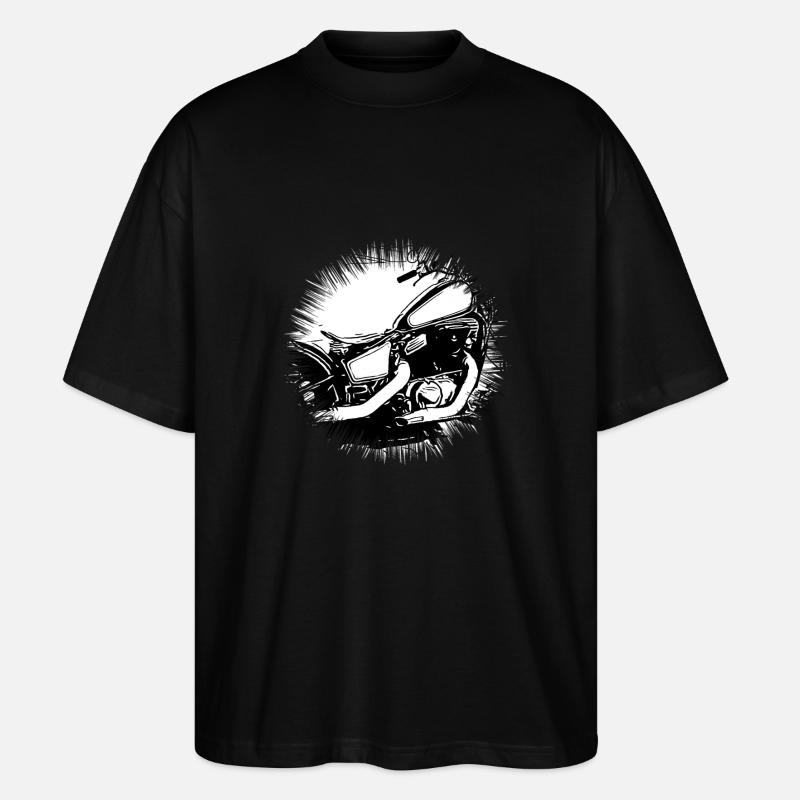 Motorrad - Stanley/Stella Oversized Unisex Bio T-Shirt Blaster 2.0 - Schwarz