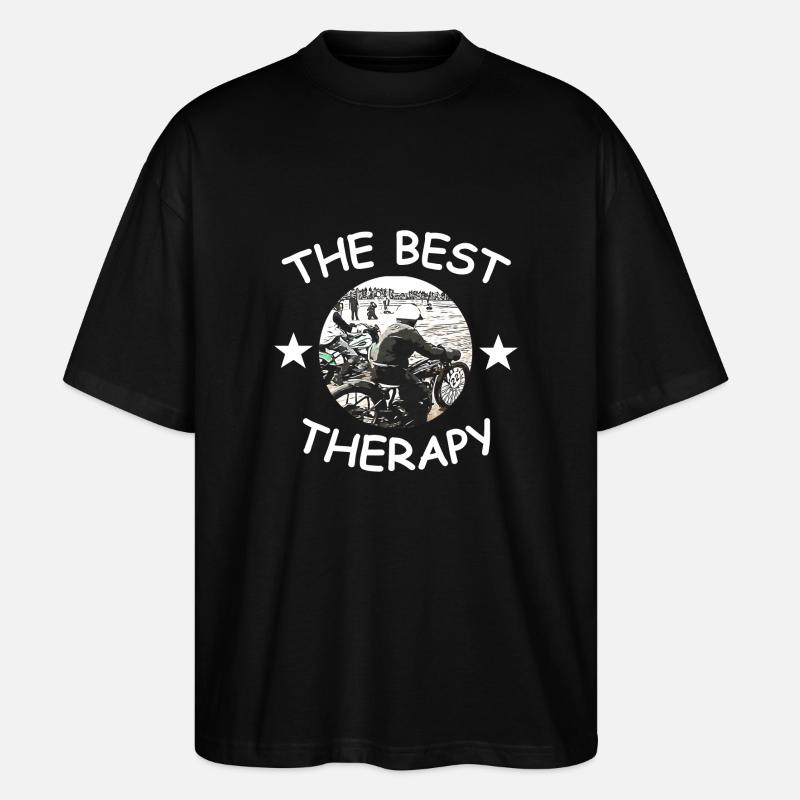 Motorrad - Stanley/Stella Oversized Unisex Bio T-Shirt Blaster 2.0 - Schwarz