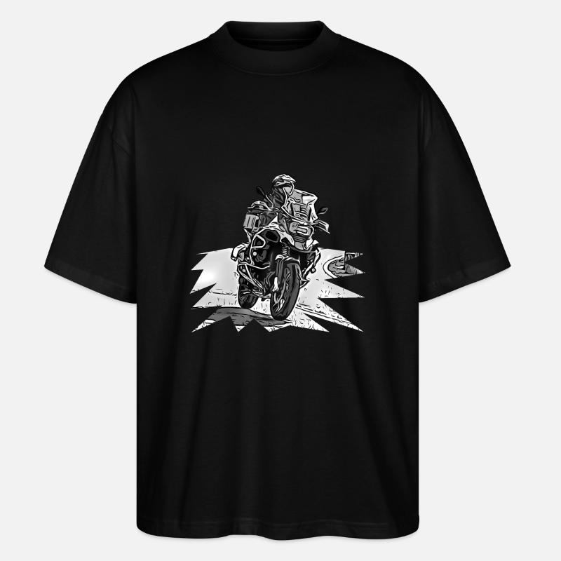 Vélo d’aventure Curve noir - T-shirt bio Blaster 2.0 coupe oversize Stanley/Stella Unisexe - noir
