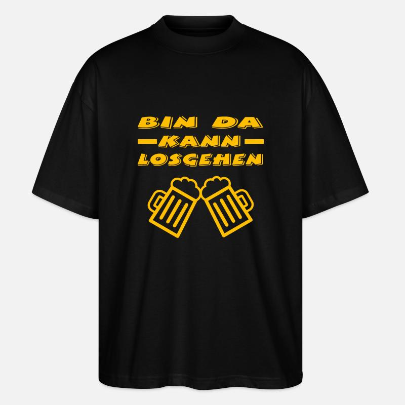 Bier - Stanley/Stella Oversized Unisex Bio T-Shirt Blaster 2.0 - Schwarz