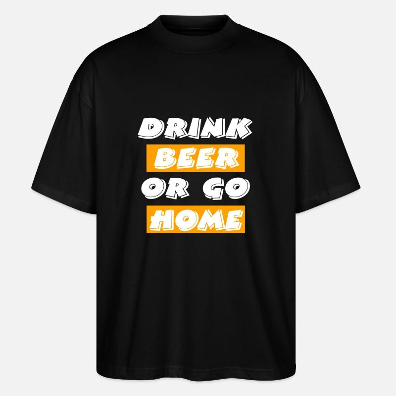 Bière - T-shirt bio Blaster 2.0 coupe oversize Stanley/Stella Unisexe - noir