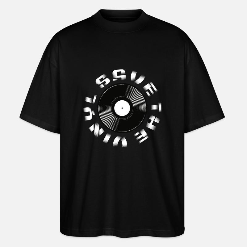 Save The Vinyl - Stanley/Stella Oversized Unisex Bio T-Shirt Blaster 2.0 - Schwarz