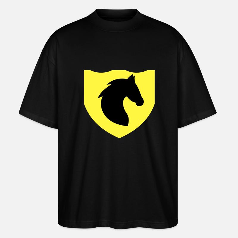 Pferd - Stanley/Stella Oversized Unisex Bio T-Shirt Blaster 2.0 - Schwarz