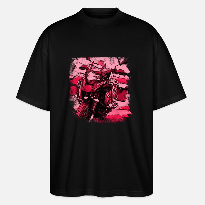 Motorrad GS black rot - Stanley/Stella Oversized Unisex Bio T-Shirt Blaster 2.0 - Schwarz