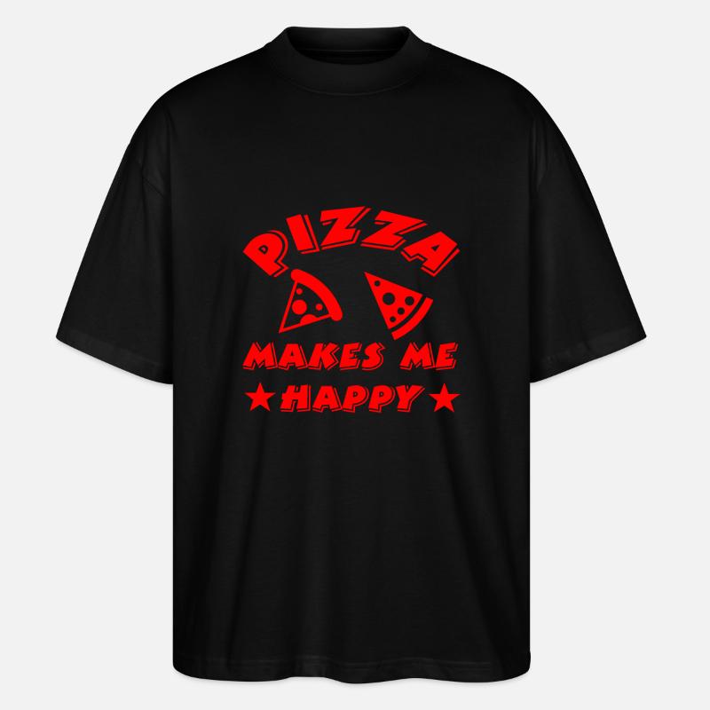 Pizza - Stanley/Stella Oversized Unisex Organic T-shirt Blaster 2.0 - black
