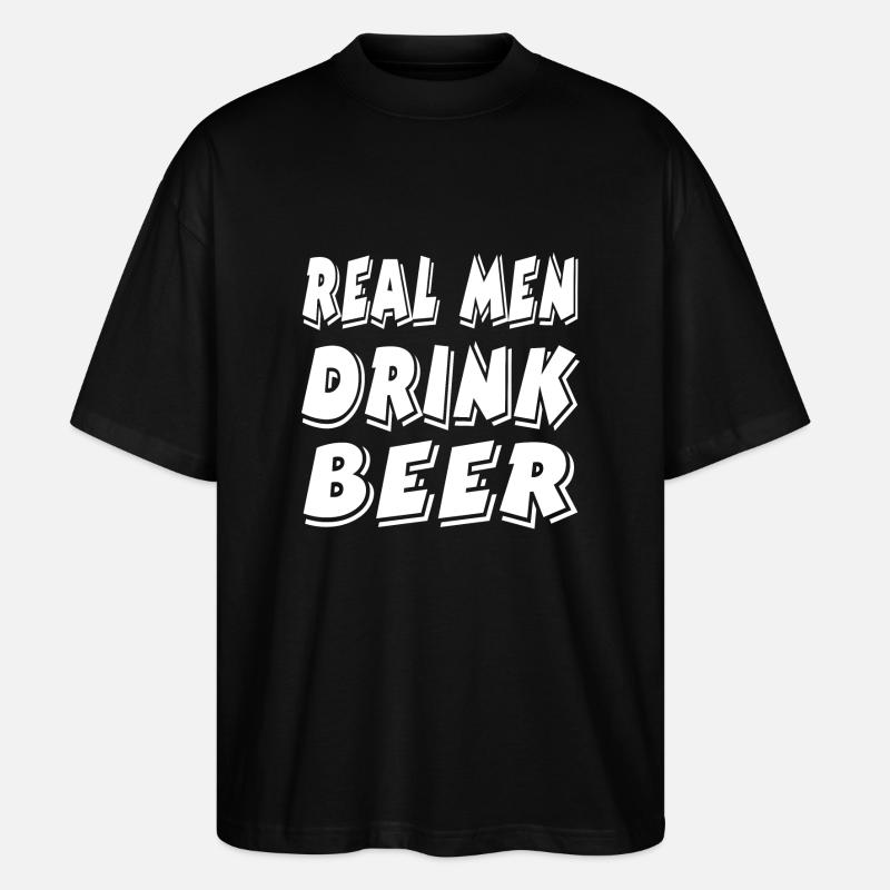 Bier - Stanley/Stella Oversized Unisex Bio T-Shirt Blaster 2.0 - Schwarz