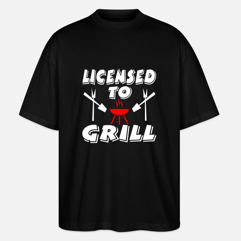 Grillen - Stanley/Stella Oversized Unisex Bio T-Shirt Blaster 2.0 - Schwarz
