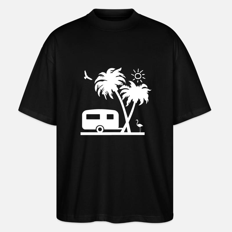 Camping - Stanley/Stella Oversized Unisex Bio T-Shirt Blaster 2.0 - Schwarz