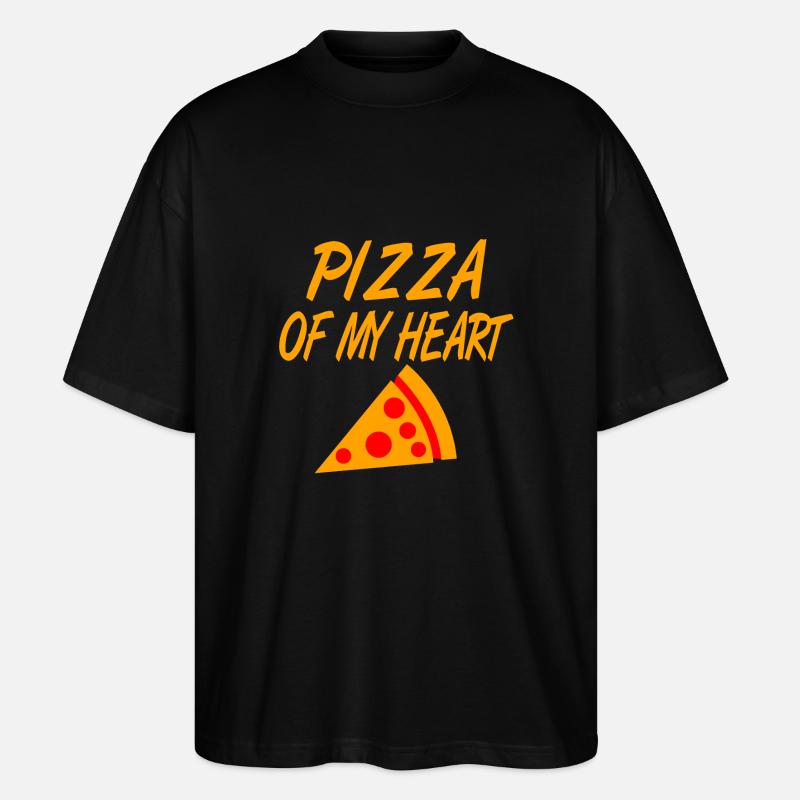 Pizza - Stanley/Stella Oversized Unisex Bio T-Shirt Blaster 2.0 - Schwarz