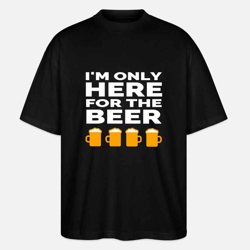 Bier - Stanley/Stella Oversized Unisex Bio T-Shirt Blaster 2.0 - Schwarz