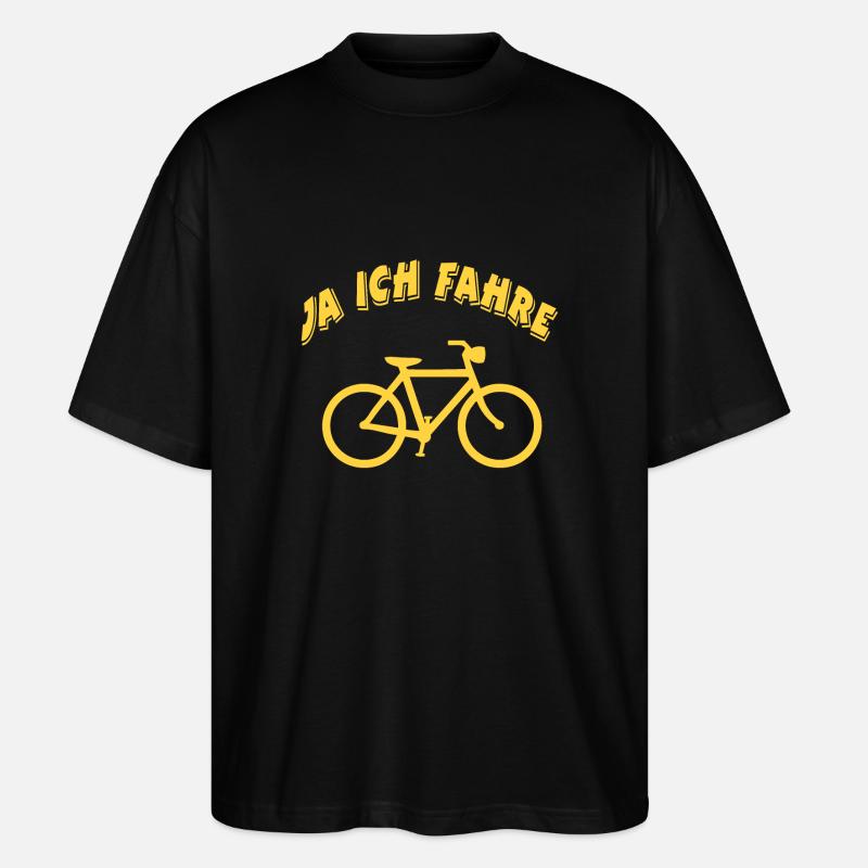 Fahrrad - Stanley/Stella Oversized Unisex Bio T-Shirt Blaster 2.0 - Schwarz