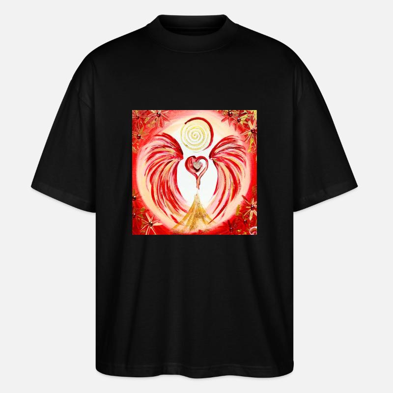 Herzengel Mutter Kind Liebe - Stanley/Stella Oversized Unisex Bio T-Shirt Blaster 2.0 - Schwarz