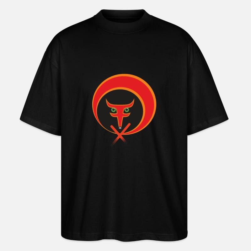 Der Rotfuchs des Lebens. - Stanley/Stella Oversized Unisex Bio T-Shirt Blaster 2.0 - Schwarz